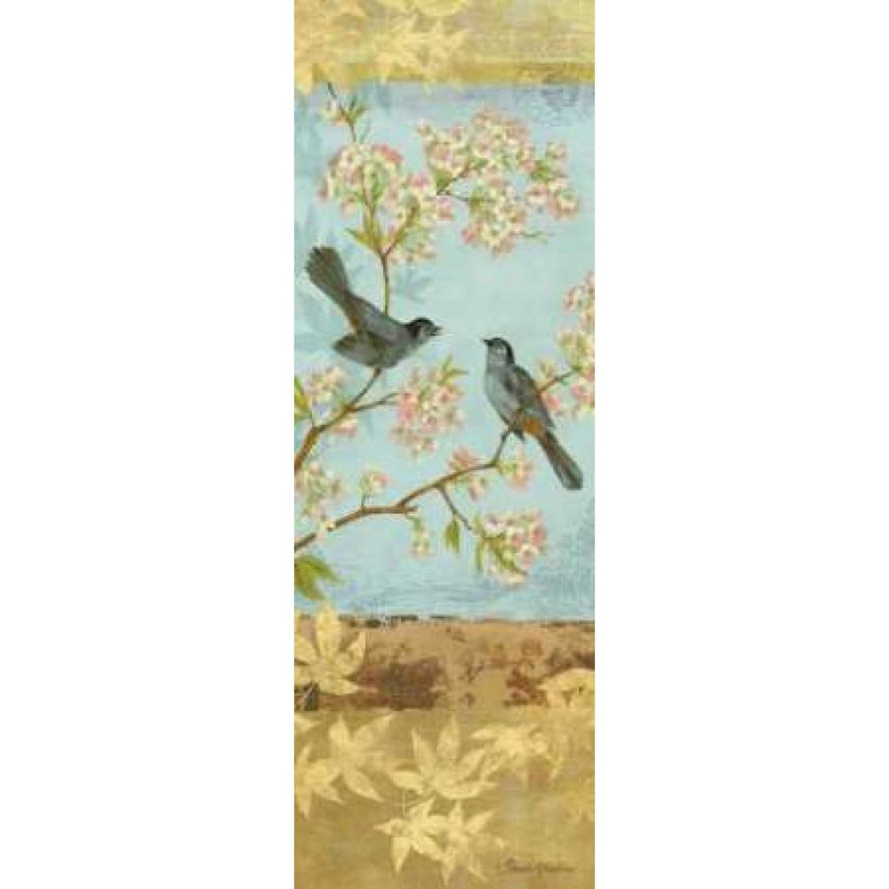 Catbirds and Blooms Panel Poster Print by Pamela Gladding-VARPDXGLA552 Image 2