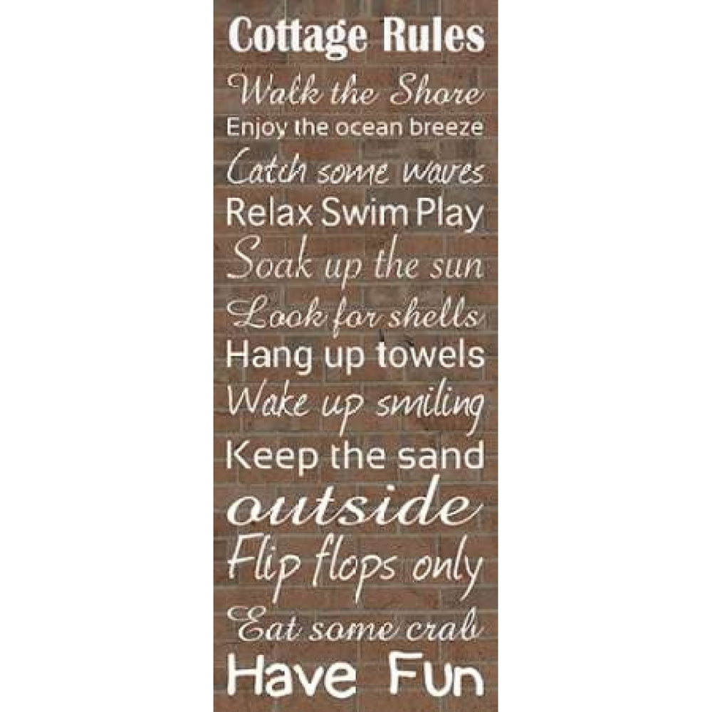 Cottage Rules Brick Poster Print by Lauren Gibbons-VARPDXGLPL039B Image 2