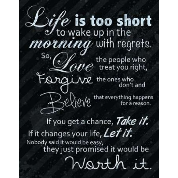 Life Is Short Blue Poster Print by Lauren Gibbons-VARPDXGLRC008A1 Image 1