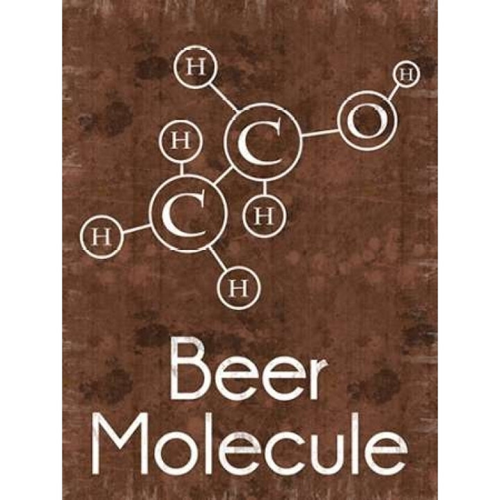 Beer Molecule Rect Brown Poster Print by Lauren Gibbons-VARPDXGLRC041A2 Image 1