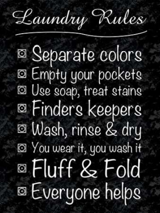 Laundry Rules Poster Print by Lauren Gibbons-VARPDXGLRC049D Image 1