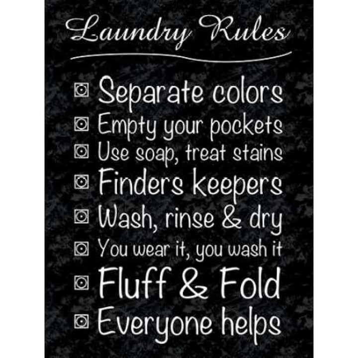 Laundry Rules Poster Print by Lauren Gibbons-VARPDXGLRC049D Image 2