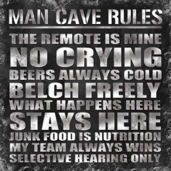 Man Cave Rules Poster Print by Lauren Gibbons-VARPDXGLSQ046 Image 1