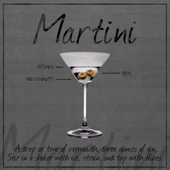 Martini Gray Poster Print by Lauren Gibbons-VARPDXGLSQ055A Image 1