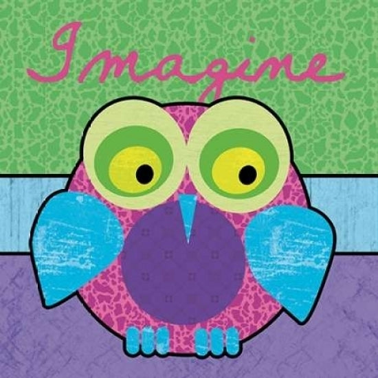 Highlighter Imagine Owl Poster Print by Lauren Gibbons-VARPDXGLSQ084B Image 1