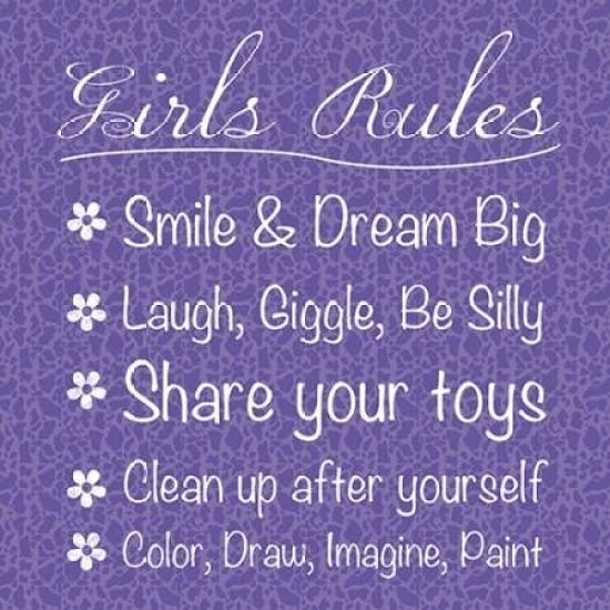 Girls Rules Poster Print by Lauren Gibbons-VARPDXGLSQ129F Image 1