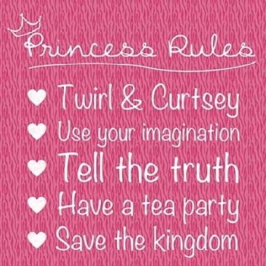 Princess Rules Poster Print by Lauren Gibbons-VARPDXGLSQ129E Image 1