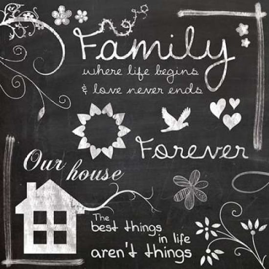 Family Chalk Poster Print by Lauren Gibbons-VARPDXGLSQ133A Image 2