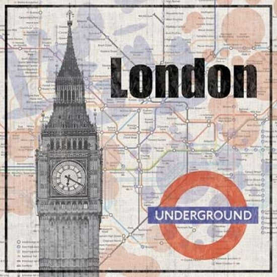 London Train Poster Print by Lauren Gibbons-VARPDXGLSQ144A Image 1