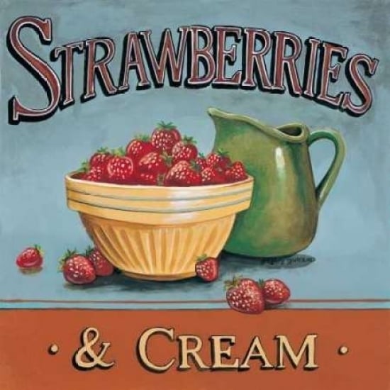 Strawberries and Cream Poster Print by Gregory Gorham-VARPDXGOR090 Image 1