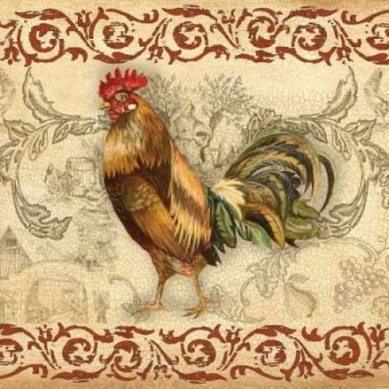 Toile Rooster I Poster Print by Gregory Gorham-VARPDXGOR298 Image 1