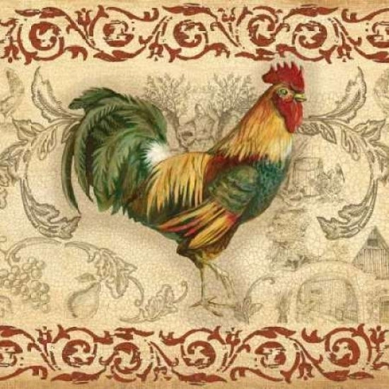 Toile Rooster II Poster Print by Gregory Gorham-VARPDXGOR299 Image 2