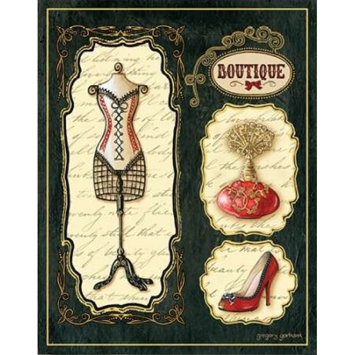 Paris Boutique En Rouge I Poster Print by Gregory Gorham-VARPDXGOR313 Image 2