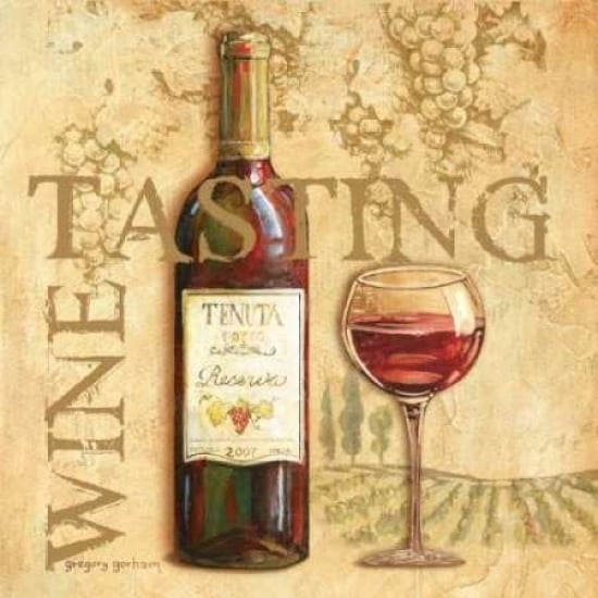 Wine Tasting Square Poster Print by Gregory Gorham-VARPDXGOR359 Image 1