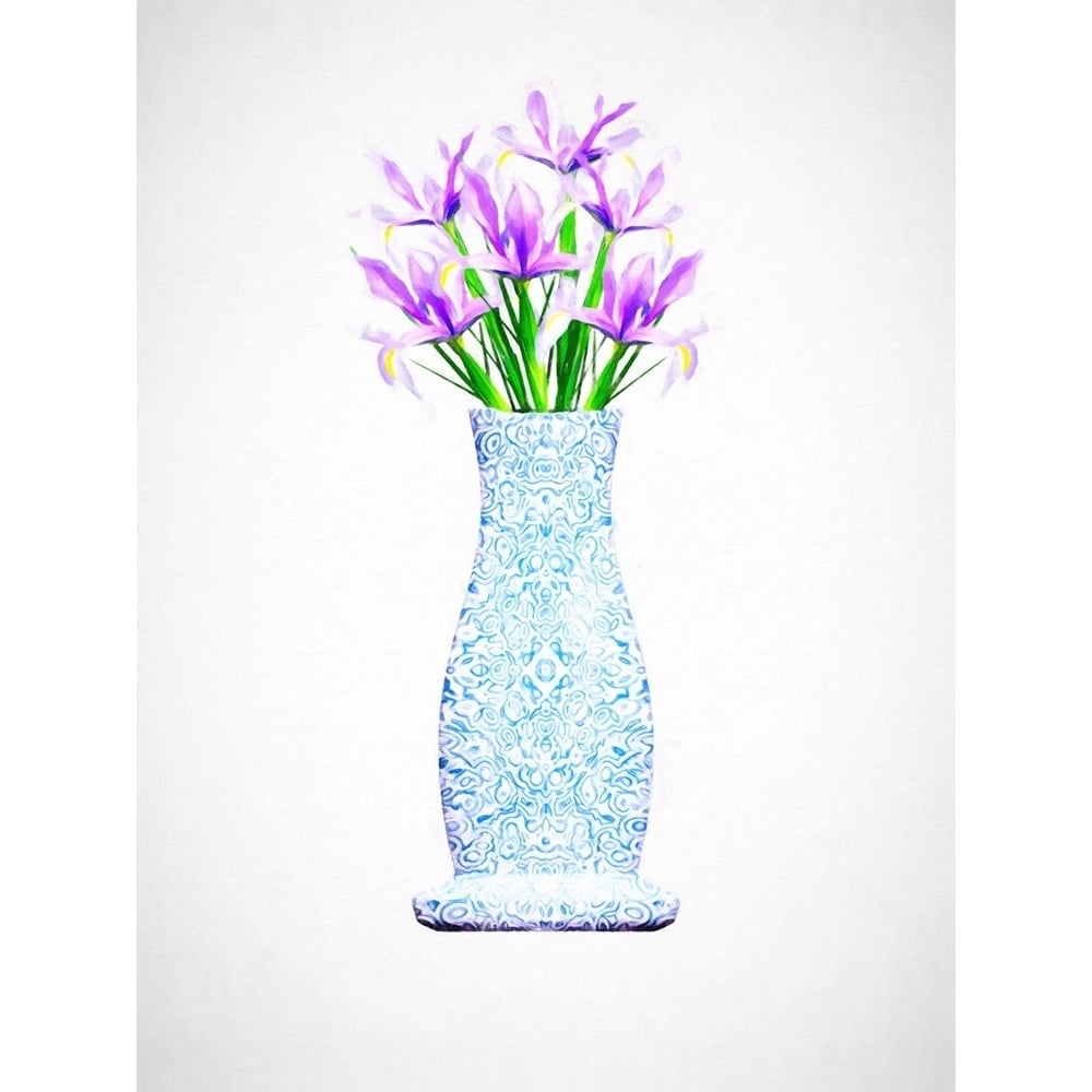 Irises in Chinoiserie Vase Still Life Poster Print - GST-VARPDXGST1613 Image 1