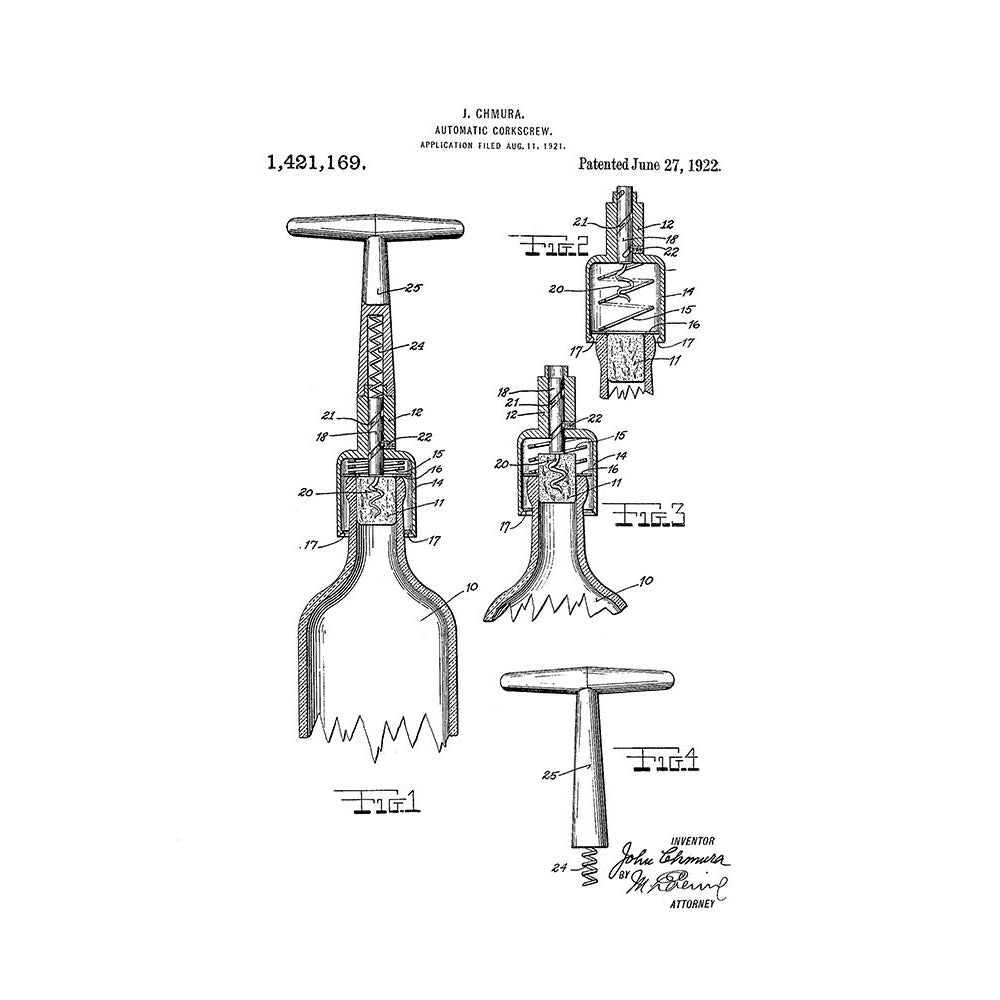 Corkscrew Patent 1 Poster Print - GST-VARPDXGST1663 Image 1