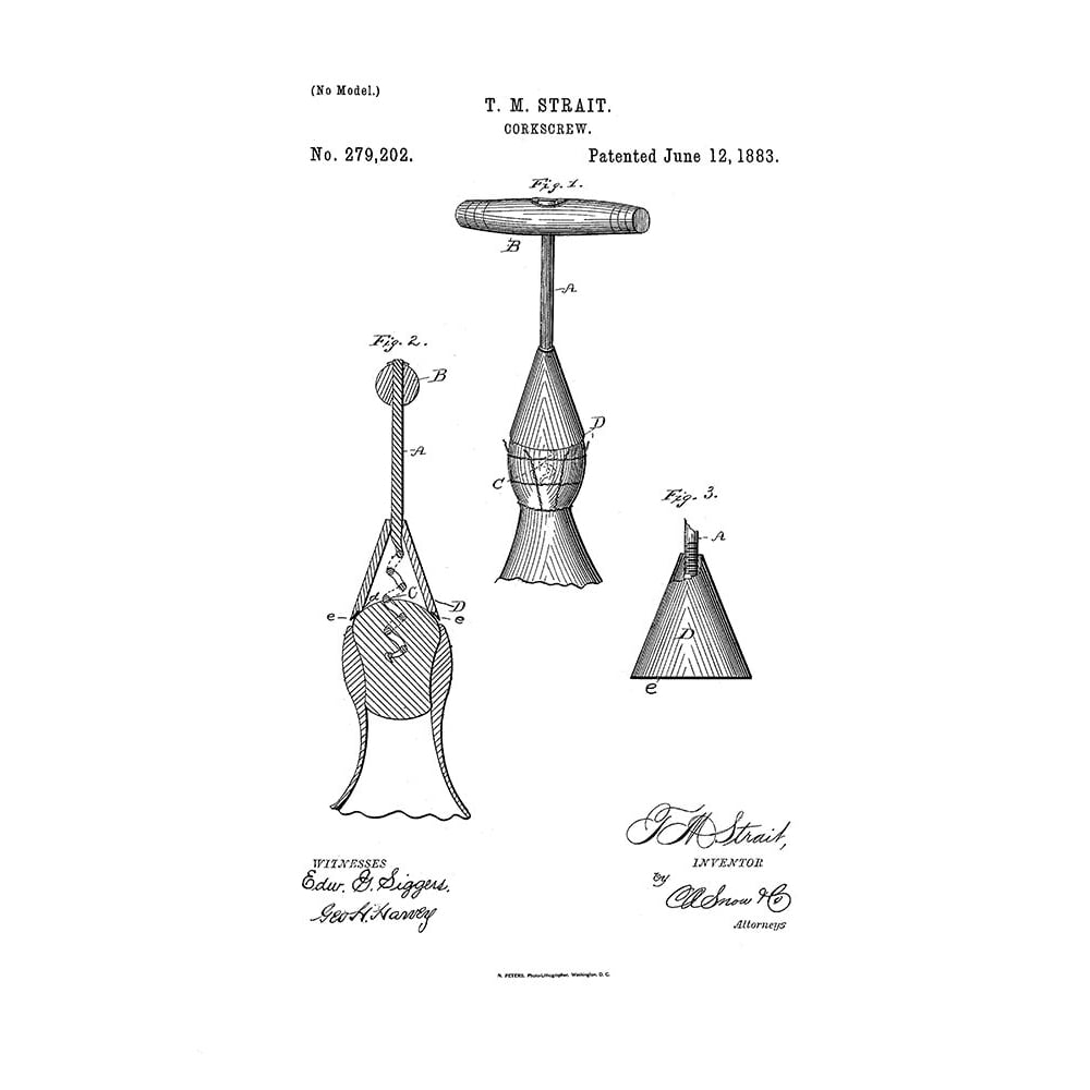 Corkscrew Patent 9 Poster Print - GST-VARPDXGST1671 Image 1