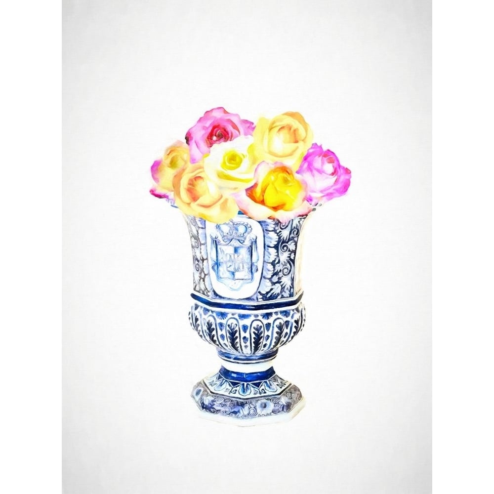 Roses in Chinoiserie Vase Still Life Poster Print - GST-VARPDXGST1614 Image 1