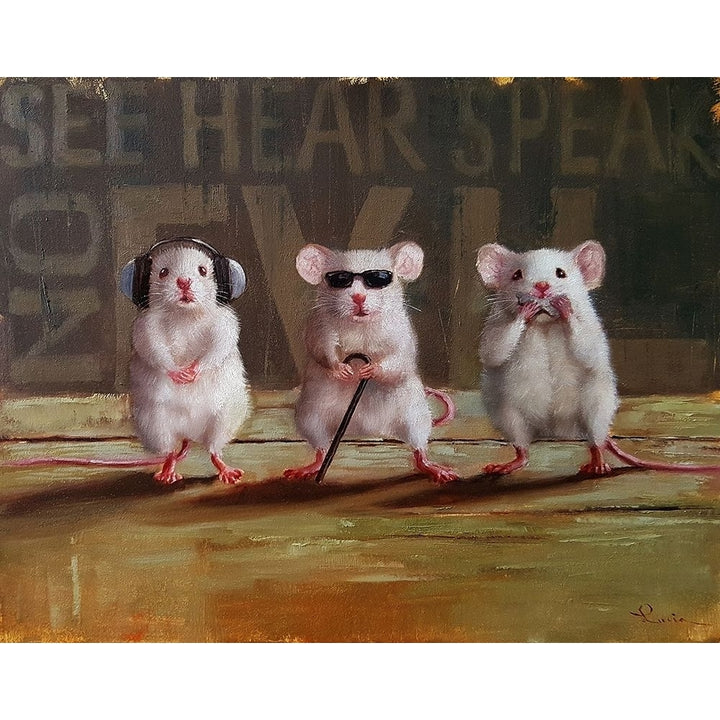 Three Wise Mice Poster Print by Lucia Heffernan-VARPDXH1417D Image 2