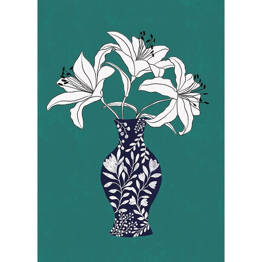 Lily On Teal Poster Print - Ioana Horvat-VARPDXH1936D Image 1