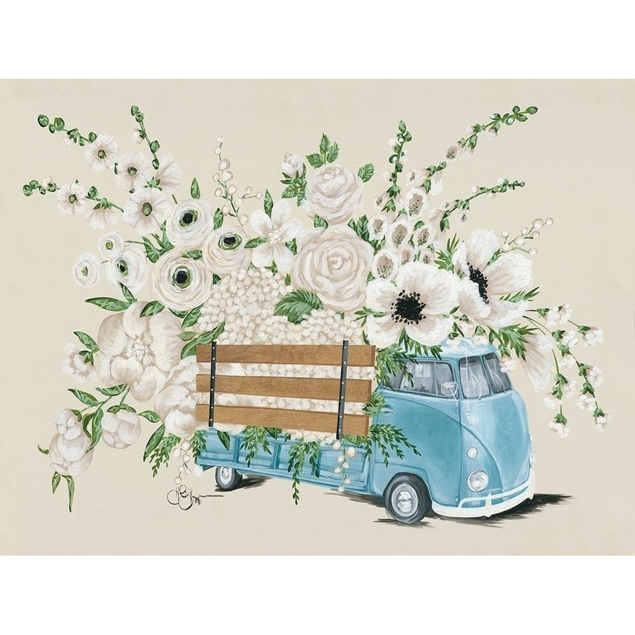 VW Bus White Poster Print by Hollihocks Art Hollihocks Art-VARPDXHH134 Image 1