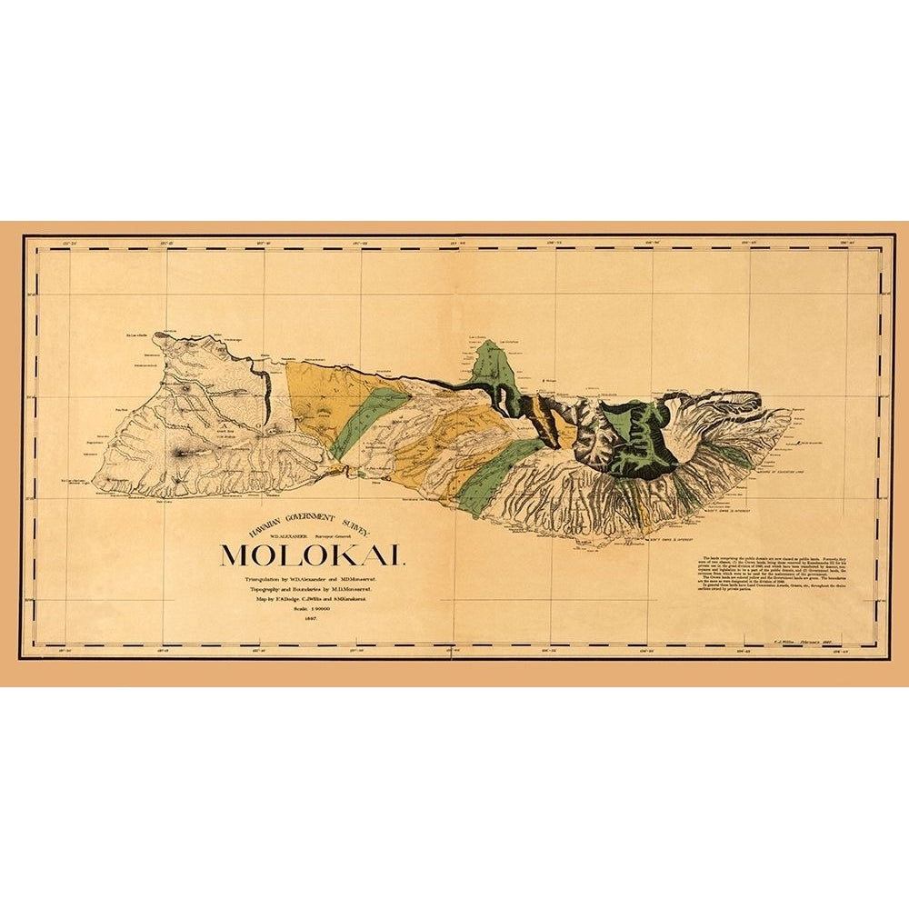 Molokai Hawaii - Willis 1897 Poster Print by Willis Willis-VARPDXHIMO0001 Image 1