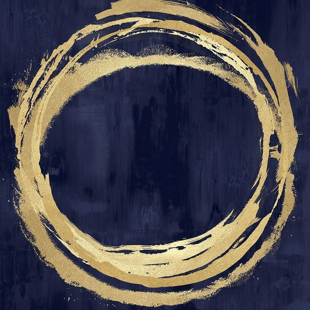 Circle Gold on Blue II by Natalie Harris-VARPDXHN117650 Image 1