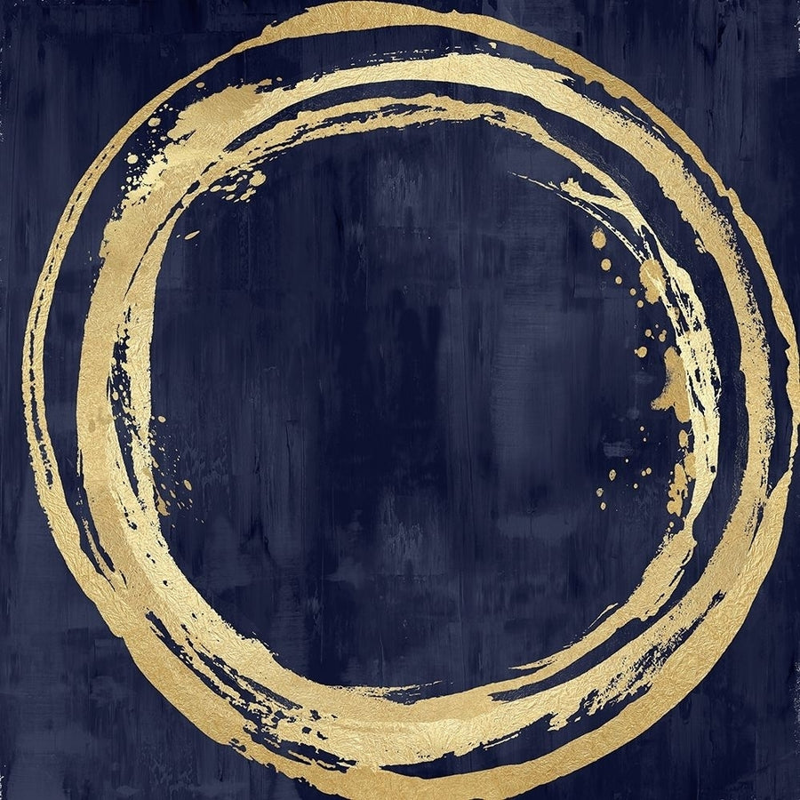 Circle Gold on Blue I by Natalie Harris-VARPDXHN117649 Image 1