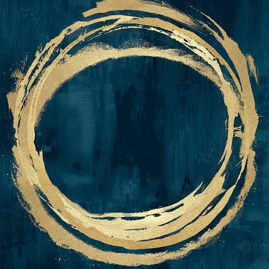 Circle Gold on Teal II by Natalie Harris-VARPDXHN117654 Image 1