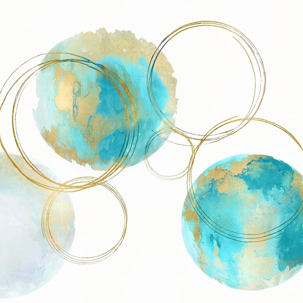 Circular Aqua and Gold II by Natalie Harris-VARPDXHN117664 Image 1