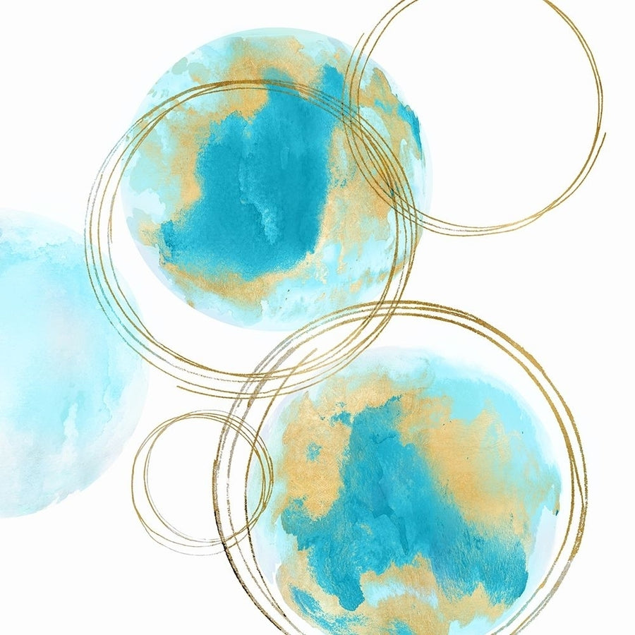 Circular Aqua and Gold I by Natalie Harris-VARPDXHN117663 Image 1