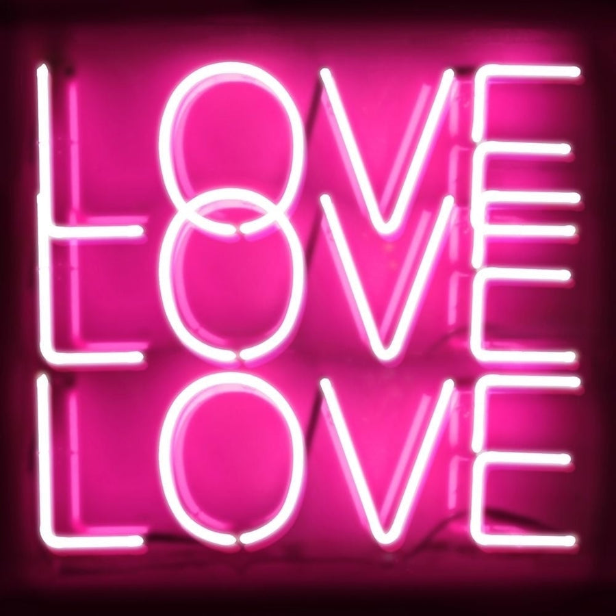 Neon Love Love Love PB Poster Print by Hailey Carr-VARPDXHR116117 Image 1