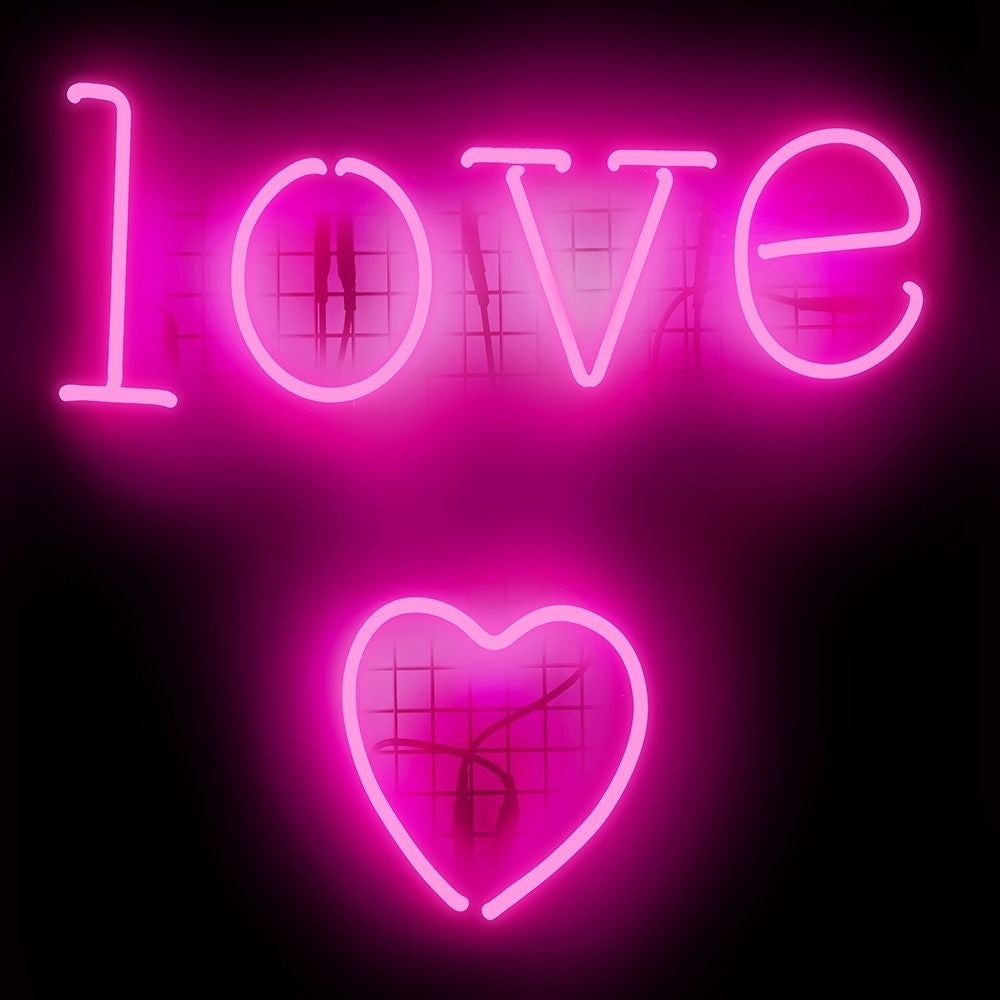 Neon Love Heart PB Poster Print by Hailey Carr-VARPDXHR116125 Image 1