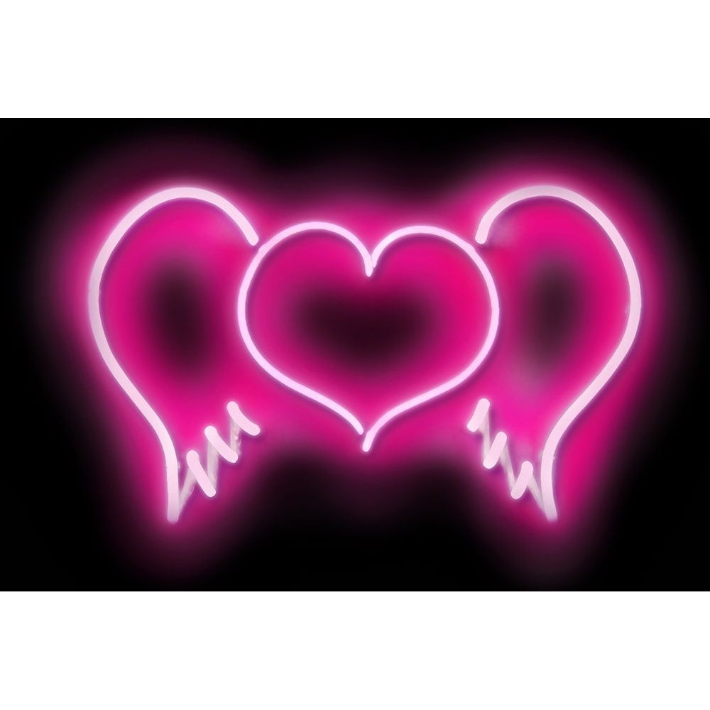 Neon Heart Wings PB Poster Print by Hailey Carr-VARPDXHR116128 Image 1