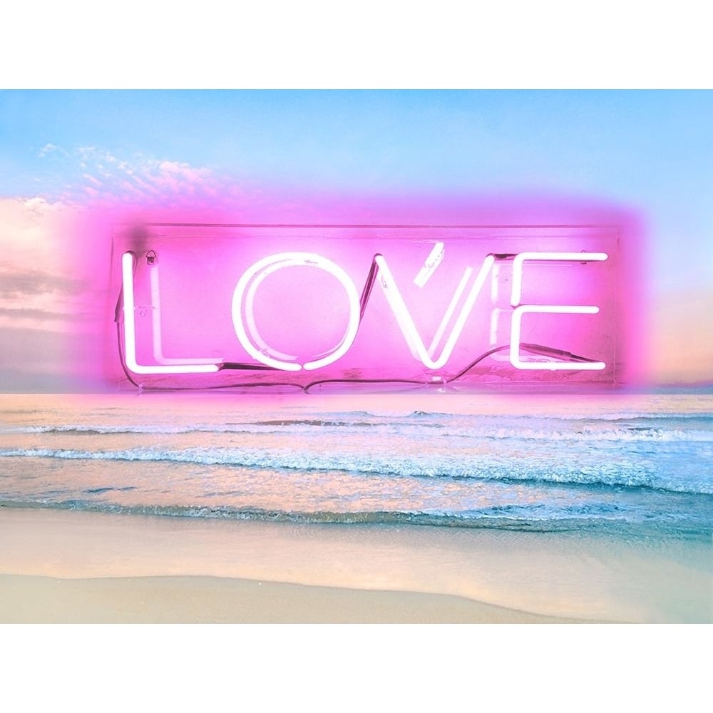 Neon Love Beach PB Poster Print by Hailey Carr-VARPDXHR116135 Image 1