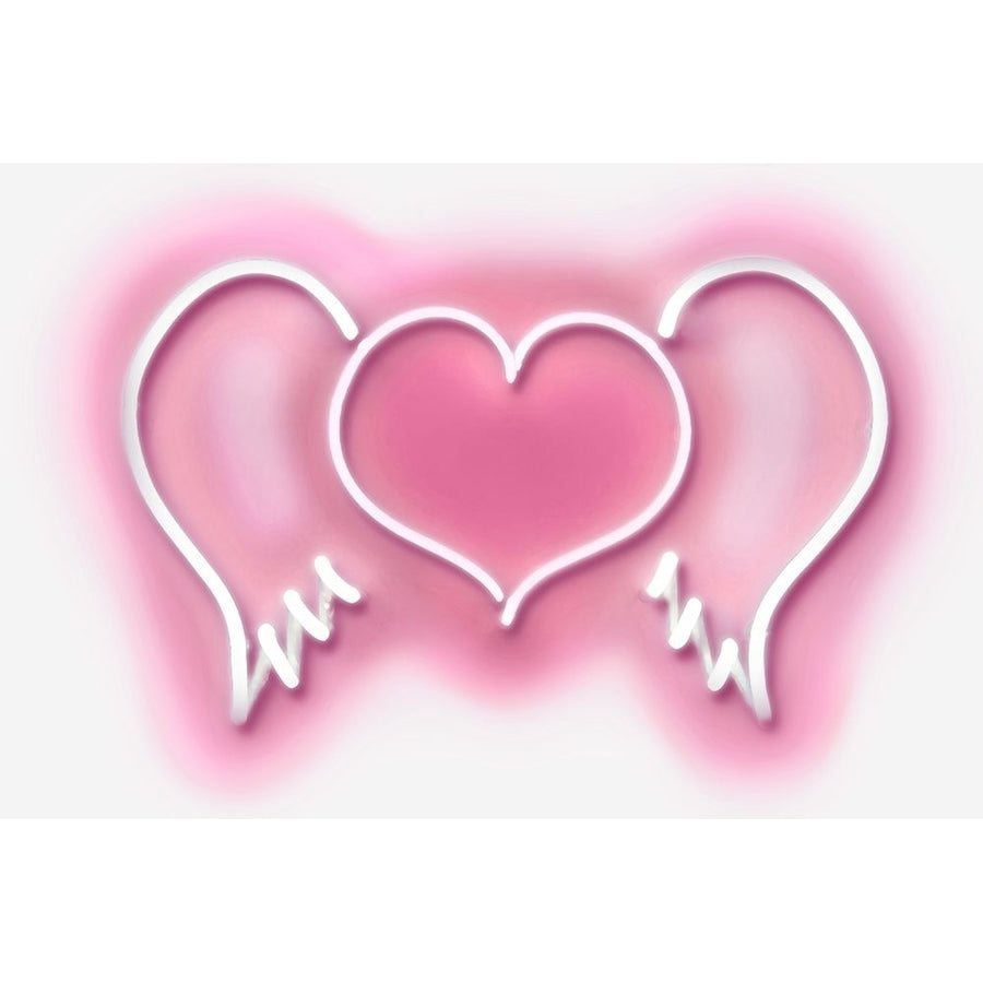 Neon Heart Wings PW Poster Print by Hailey Carr-VARPDXHR116150 Image 1