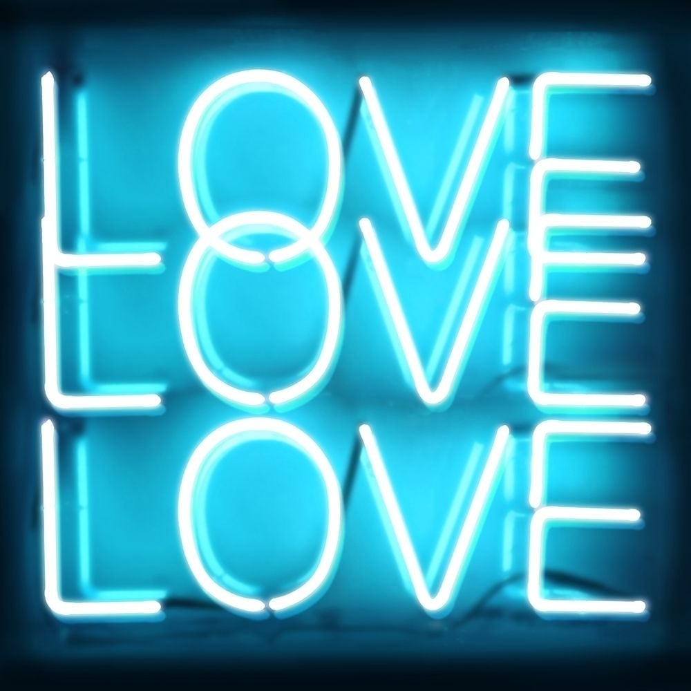 Neon Love Love Love AB Poster Print by Hailey Carr-VARPDXHR116155 Image 1