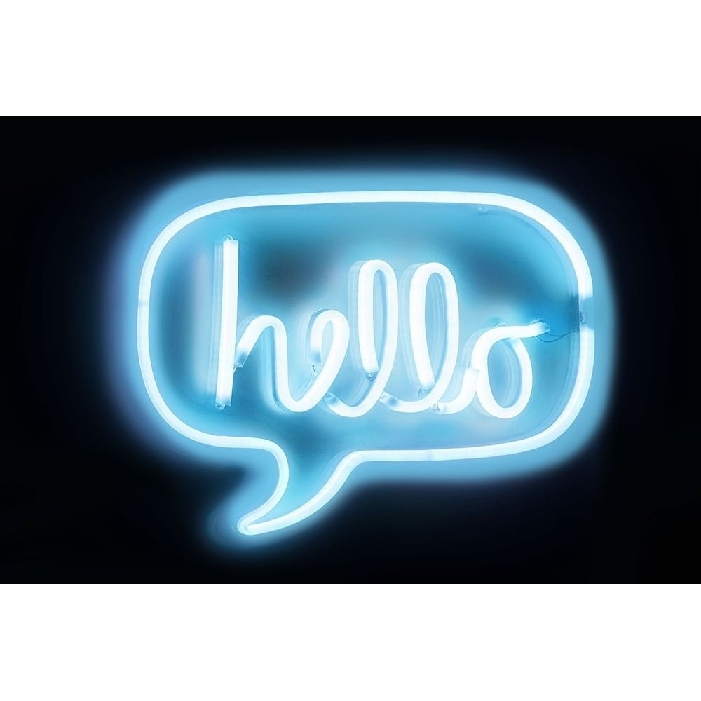 Neon Hello AB Poster Print by Hailey Carr-VARPDXHR116161 Image 1