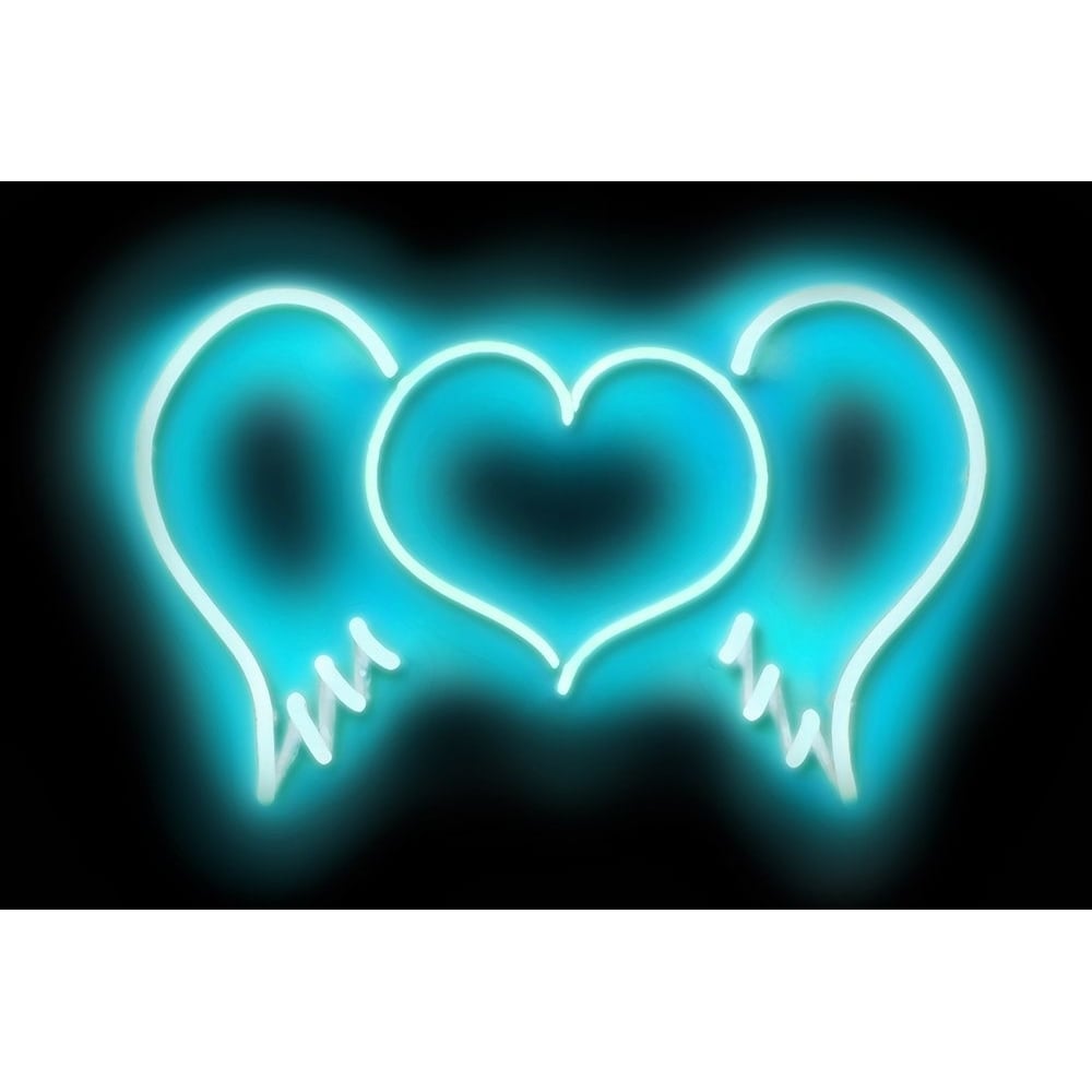 Neon Heart Wings AB Poster Print by Hailey Carr-VARPDXHR116166 Image 1