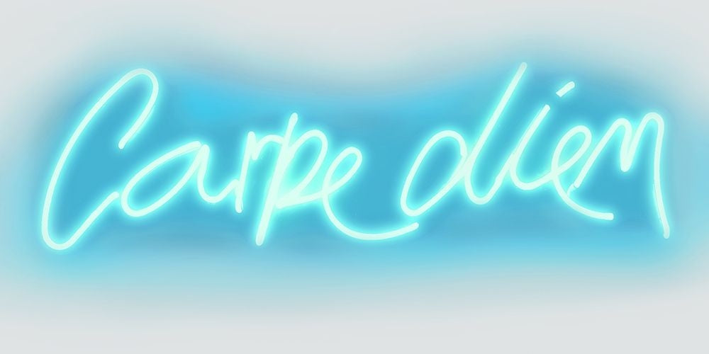 Neon Carpe Diem AW Poster Print by Hailey Carr-VARPDXHR116172 Image 1