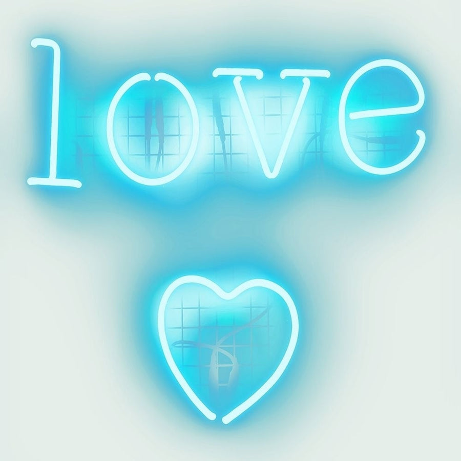 Neon Love Heart AW Poster Print by Hailey Carr-VARPDXHR116182 Image 1