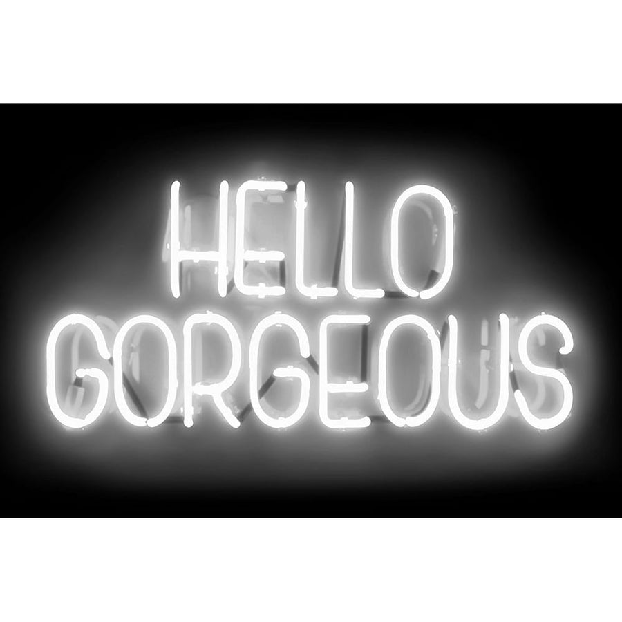 Neon Hello Gorgeous WB Poster Print by Hailey Carr-VARPDXHR116228 Image 1