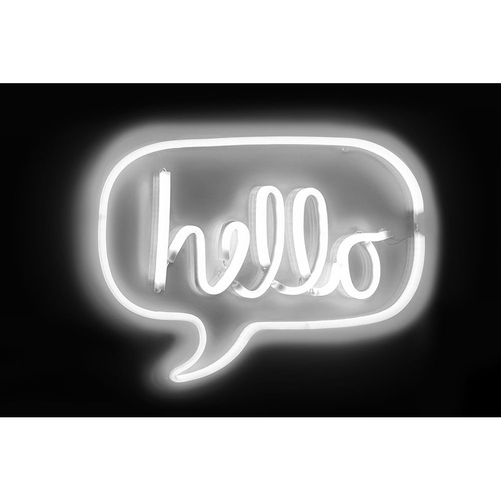 Neon Hello WB Poster Print by Hailey Carr-VARPDXHR116235 Image 1