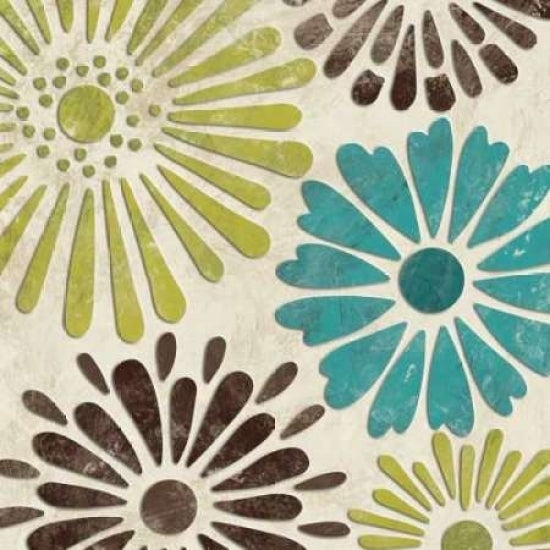 Stencil Flowers I Poster Print by N Harbick-VARPDXHRB062 Image 2