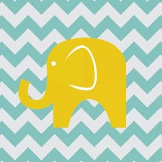 Chevron Elephant Poster Print by N Harbick-VARPDXHRB136 Image 1