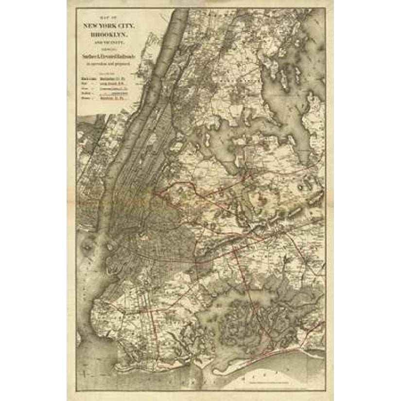 1885 NYC Map Poster Print by N. Harbick-VARPDXHRB329 Image 2