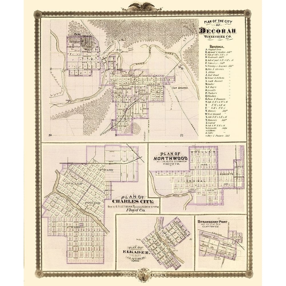 Decorah Northwood Charles City Iowa Poster Print by Andreas Andreas-VARPDXIAWI0002 Image 1