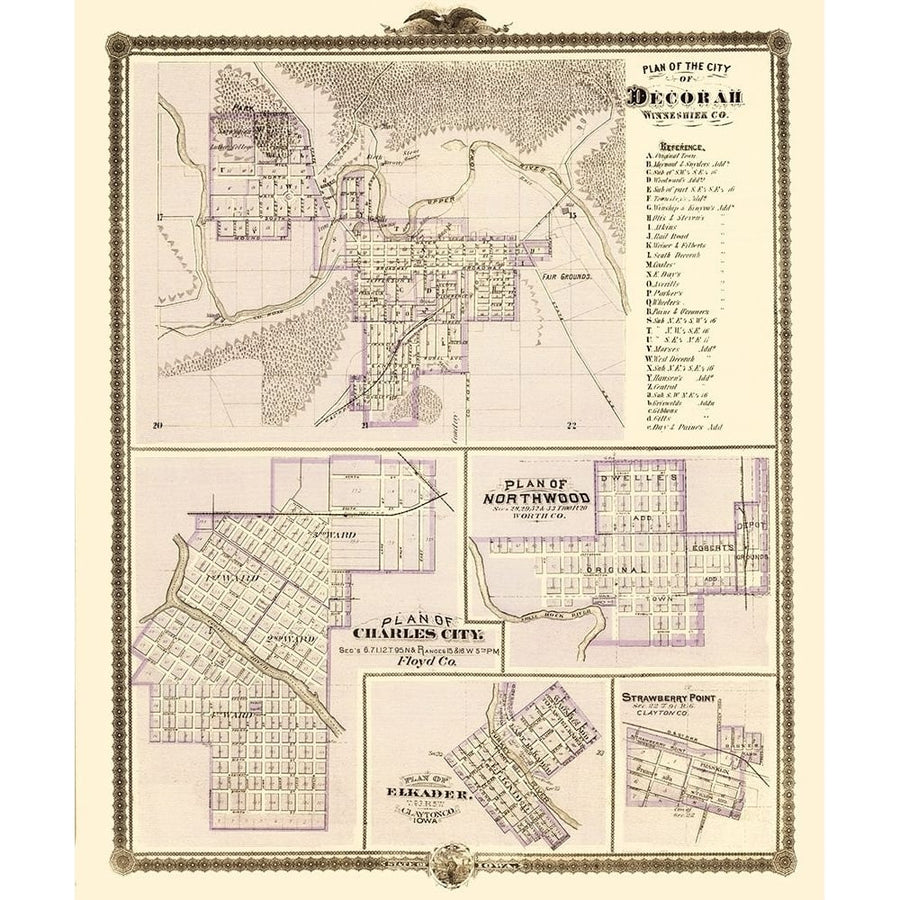 Decorah Northwood Charles City Iowa Poster Print by Andreas Andreas-VARPDXIAWI0002 Image 1