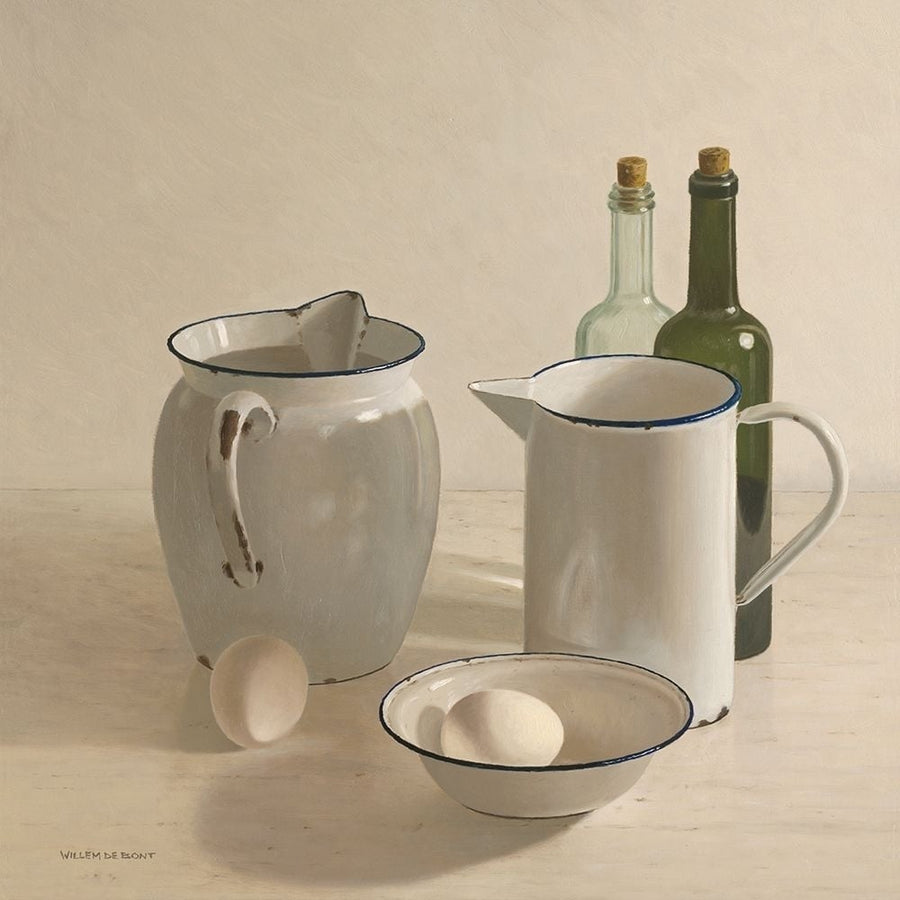 2 jugs-2 bottles-2 eggs and a bowl by Willem de Bont-VARPDXIG7332 Image 1