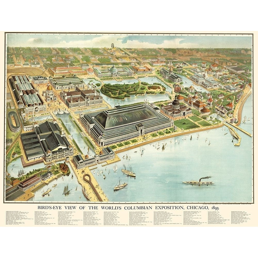 Columbian Exposition Chicago Illinois Poster Print by Rand McNally Rand McNally-VARPDXILCH0025 Image 1